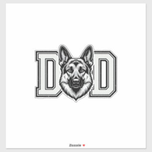 Sticker Papa Berger Allemand Vintage Vector Design de T-Sh