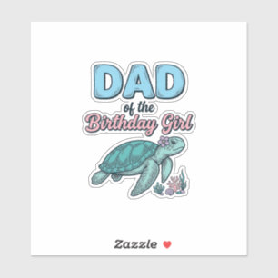 Sticker Papa de la fille de l'anniversaire Chemise vintage