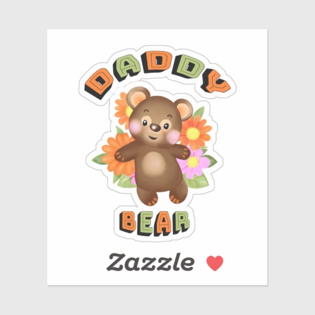 Sticker Papa ours (Feuille)
