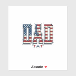 Sticker Papa patriote Drapeau américain Design vectoriel v