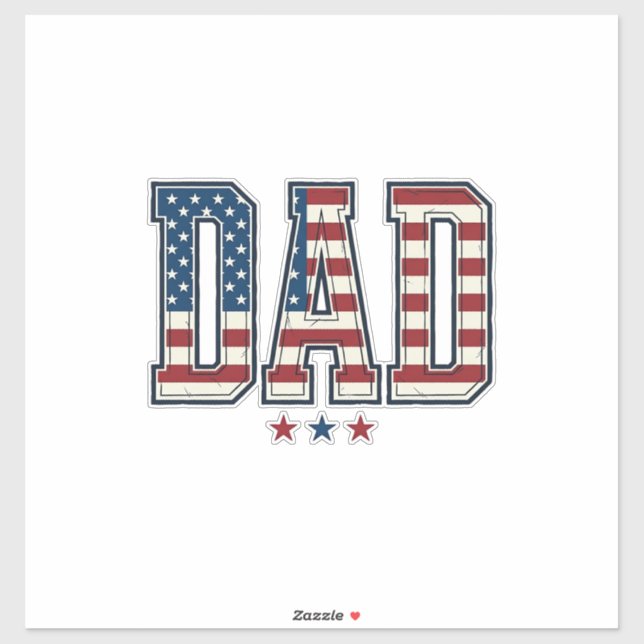 Sticker Papa patriote Drapeau américain Design vectoriel v (Feuille)