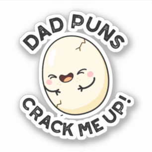 Sticker Papa Puns M'Accroche Un Jeu D'Oeufs Drôle