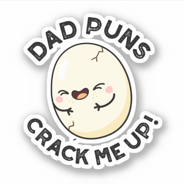 Sticker Papa Puns M'Accroche Un Jeu D'Oeufs Drôle (Devant)