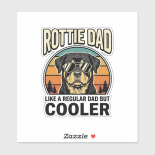 Sticker Papa Rottie comme un papa normal mais design plus 