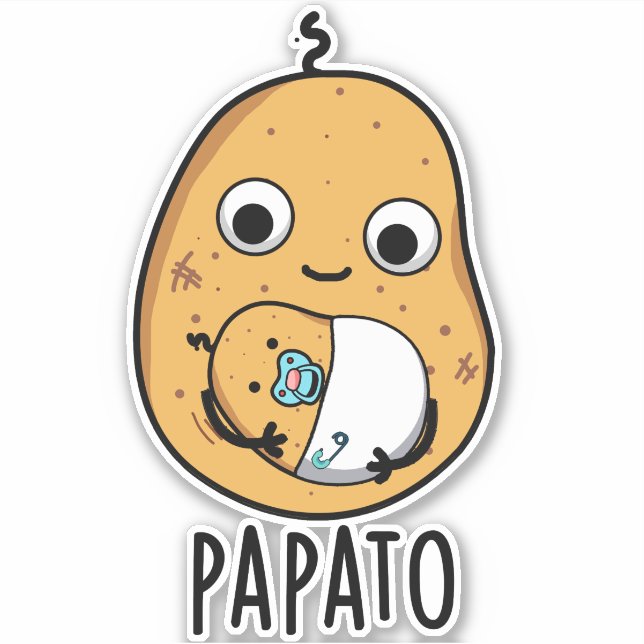 Sticker Papato Funny Potato Pun (Devant)
