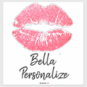 Sticker Papier à lèvres tache rose lèvre