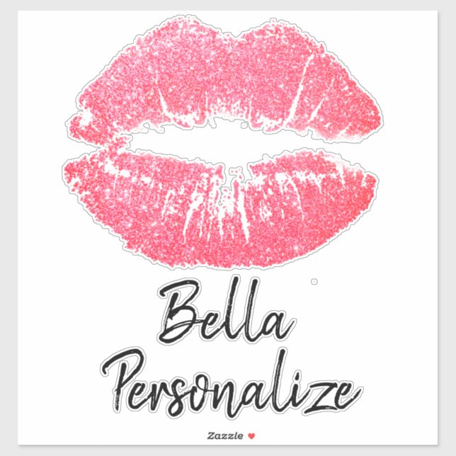 Sticker Papier à lèvres tache rose lèvre (Feuille)