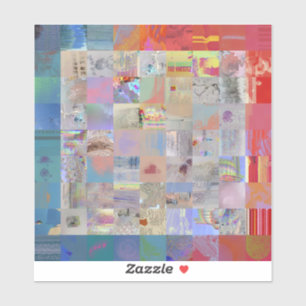 Sticker Papier cadeau géométrique à patchwork traditionnel