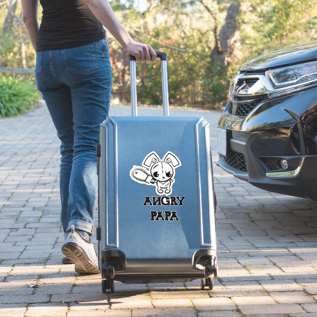 Sticker Papier grumpy Voodoo Bunny mignon (Valise Insitu)