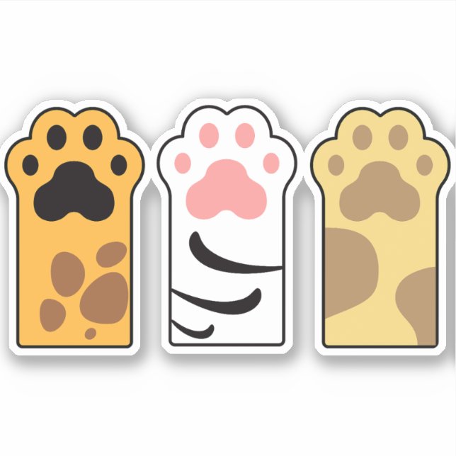 Sticker Papiers de chat colorés (Devant)