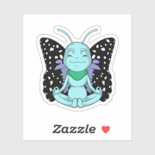 Sticker Papillon au Yoga Stretching Legs