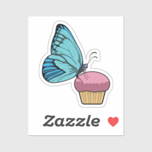 Sticker Papillon avec muffin