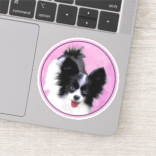 Sticker Papillon (Blanc et Noir) Peinture - Art de Chien