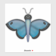 Sticker papillon bleu