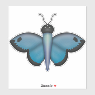 Sticker papillon bleu