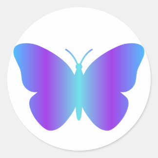 Sticker papillon bleu et violet dégradé