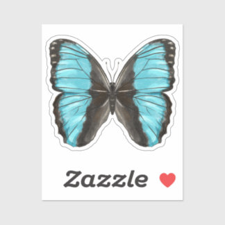 Sticker Papillon bleu Insect Art Amour de la nature