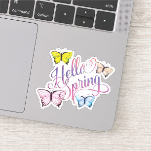 Sticker Papillon Bonjour Printemps