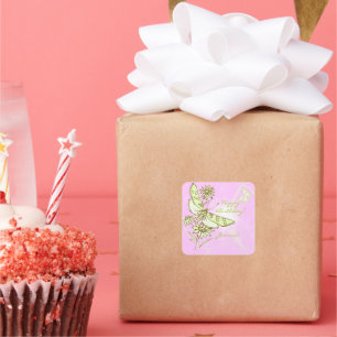 Sticker Papillon citron vert