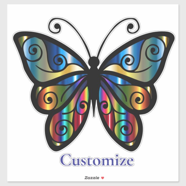 Sticker Papillon Coloré Thunder_Cove (Feuille)