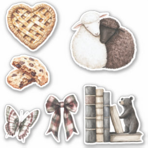 Sticker Papillon Cookie Pépites De Chocolat Agneaux Tarte