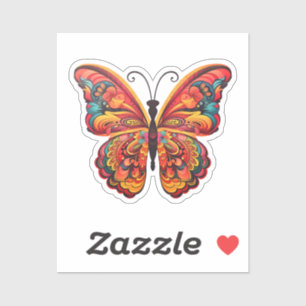 Sticker Papillon de caricature
