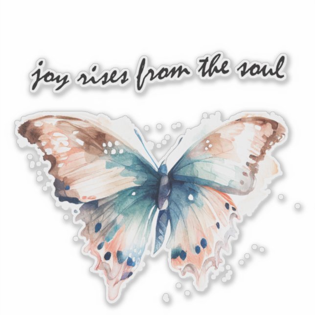 Sticker Papillon de l'âme de joie s'élève (Devant)