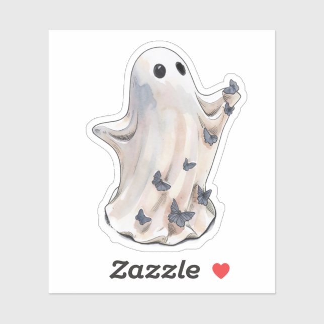 Sticker Papillon fantôme Halloween (Feuille)