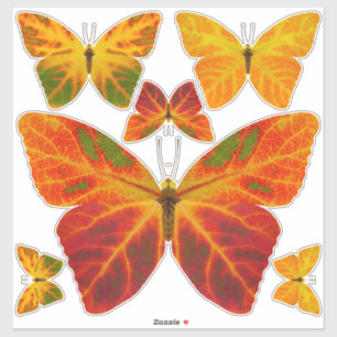 Sticker Papillon feuille Aspen 2