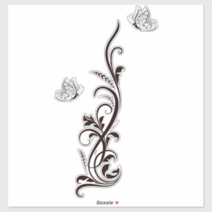 Sticker Papillon floral de Filigree