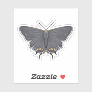Sticker Papillon gris Hairstreak