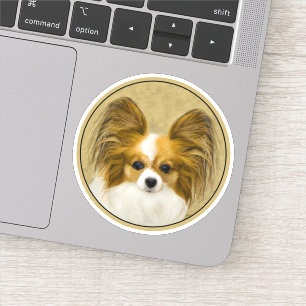 Sticker Papillon (Hound Tri) Peinture - Art Chien original