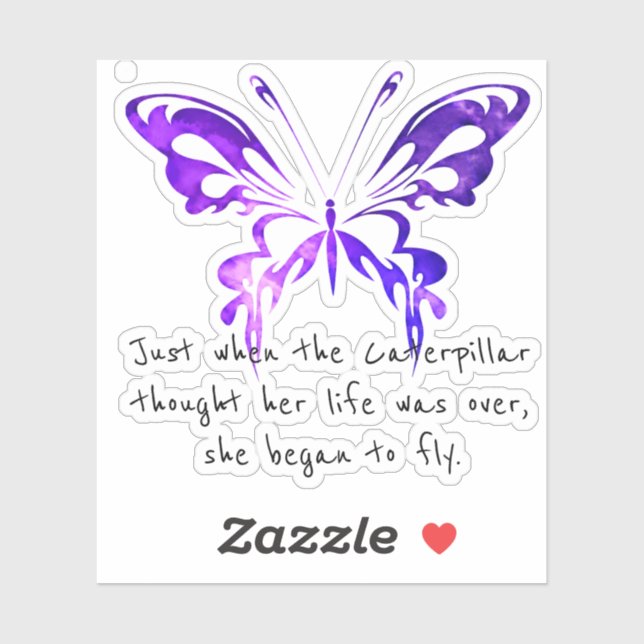 Sticker Papillon Inspirationnel (Feuille)