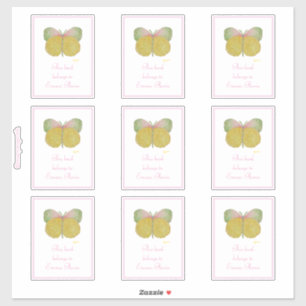 Sticker Papillon jaune de juin