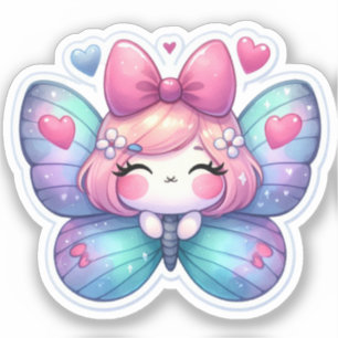 Sticker Papillon Kawaii