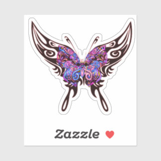 sticker papillon mignon avec belle couleur vive