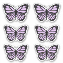Sticker Papillon Pastel violet