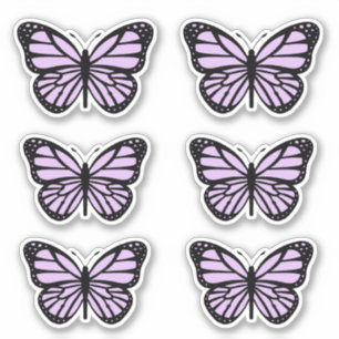 Sticker Papillon Pastel violet