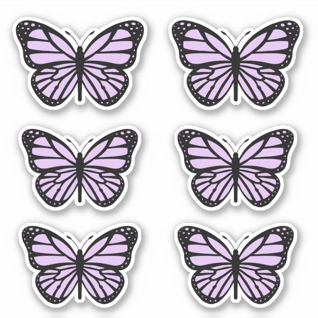 Sticker Papillon Pastel violet (Devant)