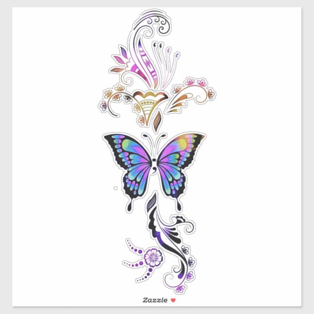 Sticker Papillon point-virgule (Feuille)