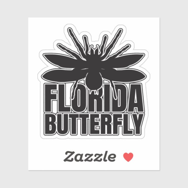 Sticker Papillon Tarantula du monstre de Floride (Feuille)