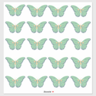 sticker papillon vert : couper et l'utiliser