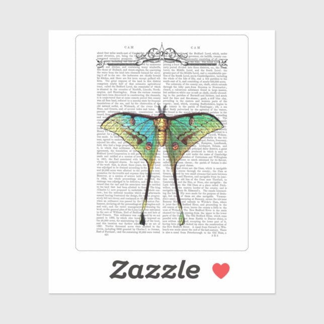 Sticker Papillon vibrant (Feuille)