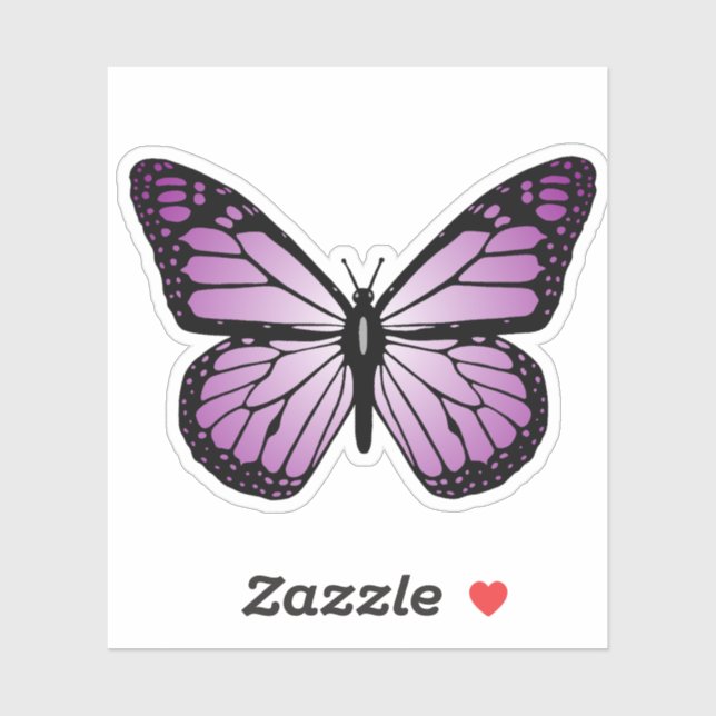 Sticker Papillon Violet (Feuille)