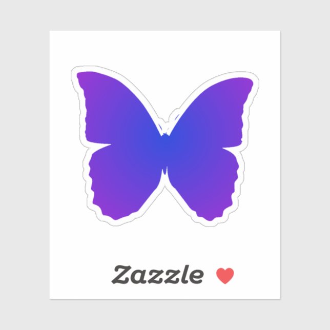 Sticker Papillon Violet et Bleu (Feuille)