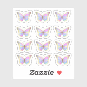 Sticker papillons aux couleurs pastel