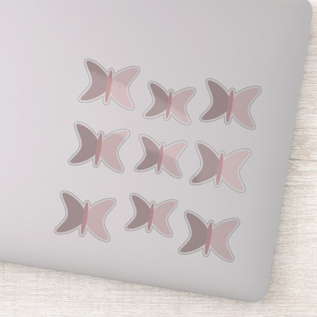 Sticker Papillons Boho Tons Roses (Détail)