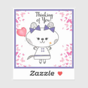 Sticker Papillons, Coeurs et Bows mignons Kitty