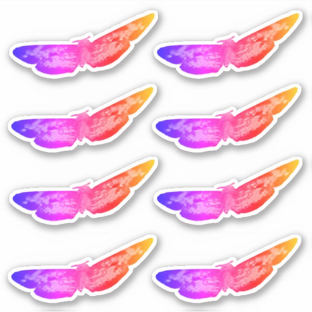 Sticker Papillons Ombre violet rose 4Zoé (Devant)