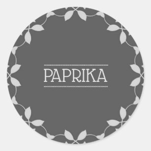 Sticker Paprika Spice Jar Étiquettes